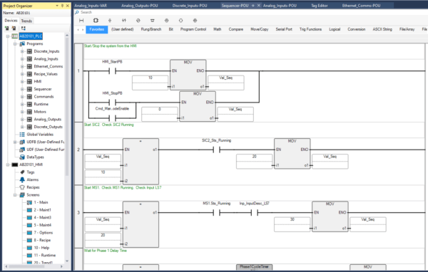 Micro820 PLC Programming Sequencer Routine