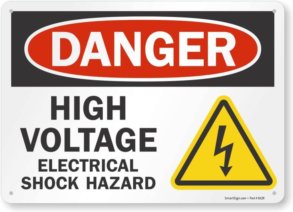 Caution High Voltage Sign