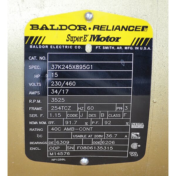 Powerflex 525 Paramters Motor Nameplate